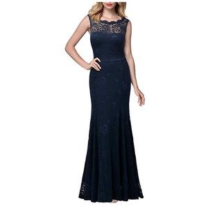 Lace Evening Maxi Dress